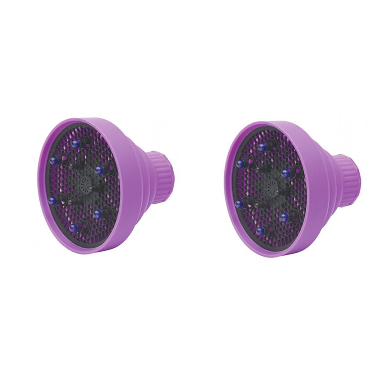 DOITOOL Reisezubehör 2St faltbarer Haartrockner-Diffusor tragbarer Haartrockner tragbarer Diffusor - aus Silikon falten Zubehör reisen Violett