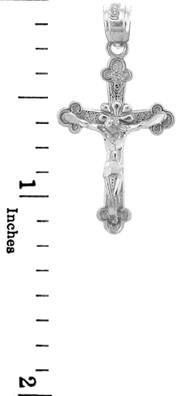 Claddagh Gold 925 Sterling Silver Crucifix Pendant - Image 2