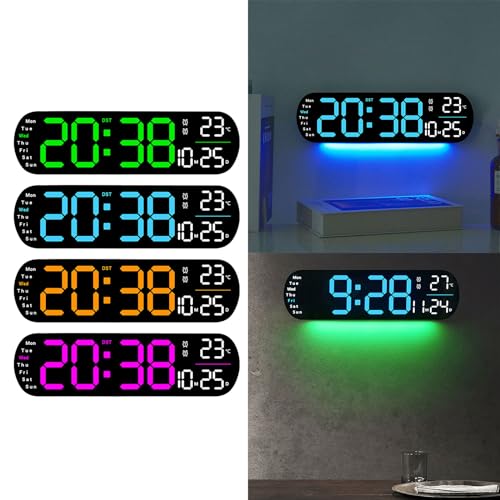 Reloj despertador digital LED con alarma vibratoria e intermitente multilingüe 3