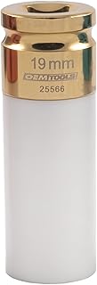 OEMTOOLS 25566 1/2 Inch Drive 19mm Non-Marring Lug Nut Socket, Protects Lug Nuts from Damage, Color-Coded and Clearly Marked Tire Removal Tools, Hex Sockets
