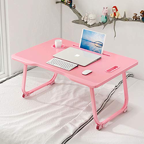 Flash Deals - 70% OFF Laptop Desk, Foldable Laptop Bed Table, Bed Table Desk for Laptop, Writing and Eating, in Sofa Couch and Bed (Pink) Authentic Crazy Deals Laptop Desk, Foldable Laptop Bed Table, Bed Table Desk for Laptop, Writing and Eating, in Sofa Couch and Bed (Pink)