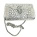 Regalo de las mujeres de plata de latón diseño floral grabado en relieve martillo rectangular bolsa de metal nupcial embrague de fiesta embrague de novia embrague de noche Imagen de Regalo de las mujeres de plata de latón diseño floral grabado en relieve martillo rectangular bolsa de metal nupcial embrague de fiesta embrague de novia embrague de noche