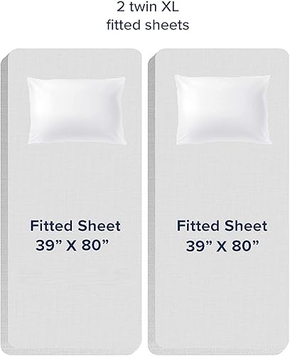 Miniatura 3 de Phoenix Citadel California King Stripes - Juego de sábanas divididas de 5 piezas para camas ajustables de 15 pulgadas de profundidad, 1000 hilos,