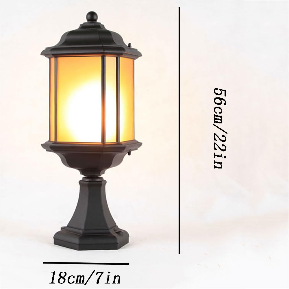 Lampe De Poteau De Clôture/terrasse Étanche, Douille E26, Boîtier En Aluminium, Pour Jardin, Villa, Pelouse, Allée.