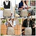 YHNNH Music Notes on Old Paper Server Apron with 3 Pockets, Waterproof Half Apron for Waiters Fashion Bistro Aprons for Restaurant Server Work