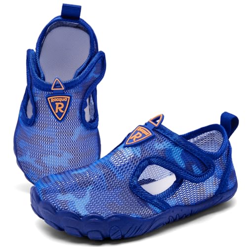 Racqua Baby Aqua Girls Fast Dry Indoor Non Slip Outdoor Shoes Lightweight Beach Shoes Boys Swim Toddler Sea Wet Pool Water Breathable Outdoor Blue 18-24 Months