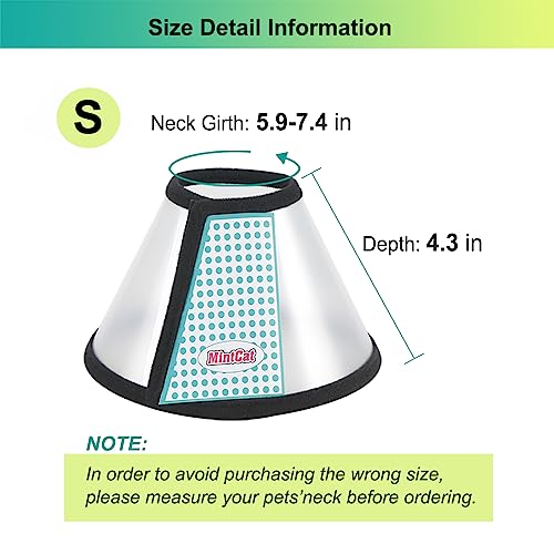Mintcat Cat Cone, Adjustable Cat Cone Collar Soft, Lightweight Cat Recovery Collar, Protective Cat Cones To Stop Licking Pet Cone, Plastic Elizabethan Collar For Cats Kitten Small Dog After #TOP1
