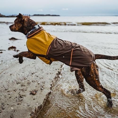 Ruffwear Sun Shower mittelgroße Hunde-Regenjacke, Allwetter-Hundemantel, wasserdichte Hundejacke, leichte wetterfeste Hundeweste und Hunde-Regenmantel, Größe M, Mitternachtsblau