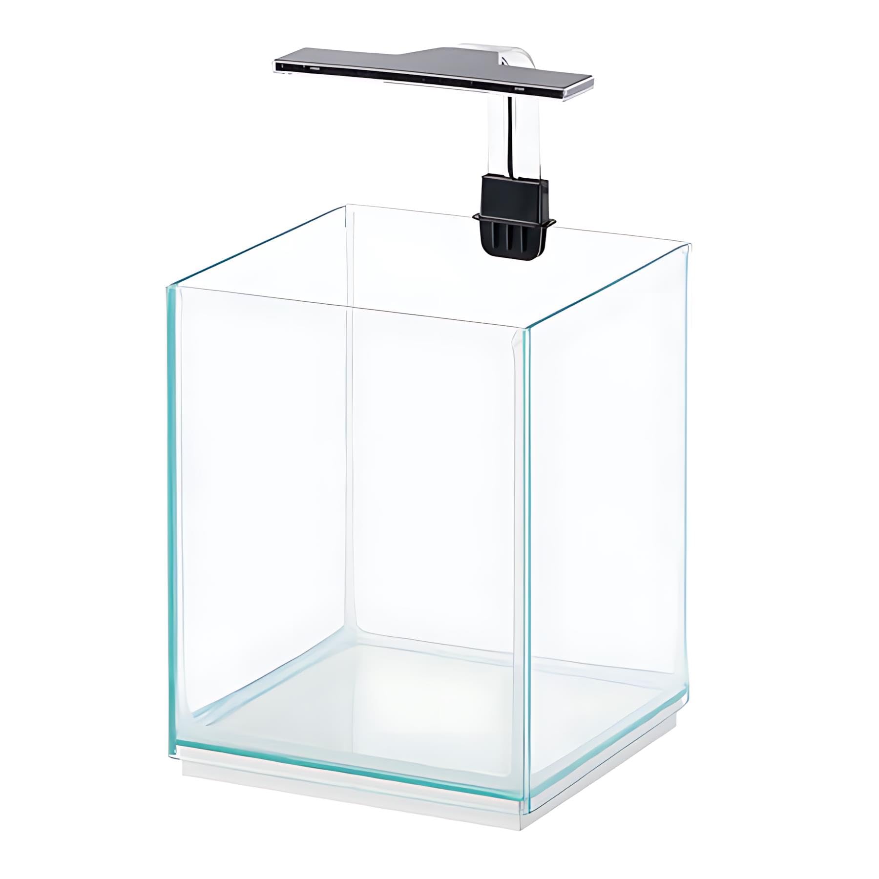 Ferplast TONGA 20-9,5L - LED Lambalı Cam Akvaryum, Dokunmatik Düğmeli Kısma Fonksiyonu, 4 mm Kalınlığında Cam, Çıkarılabilir Kapak, Ahşap Taban, 22 x 22 x y 36 cm