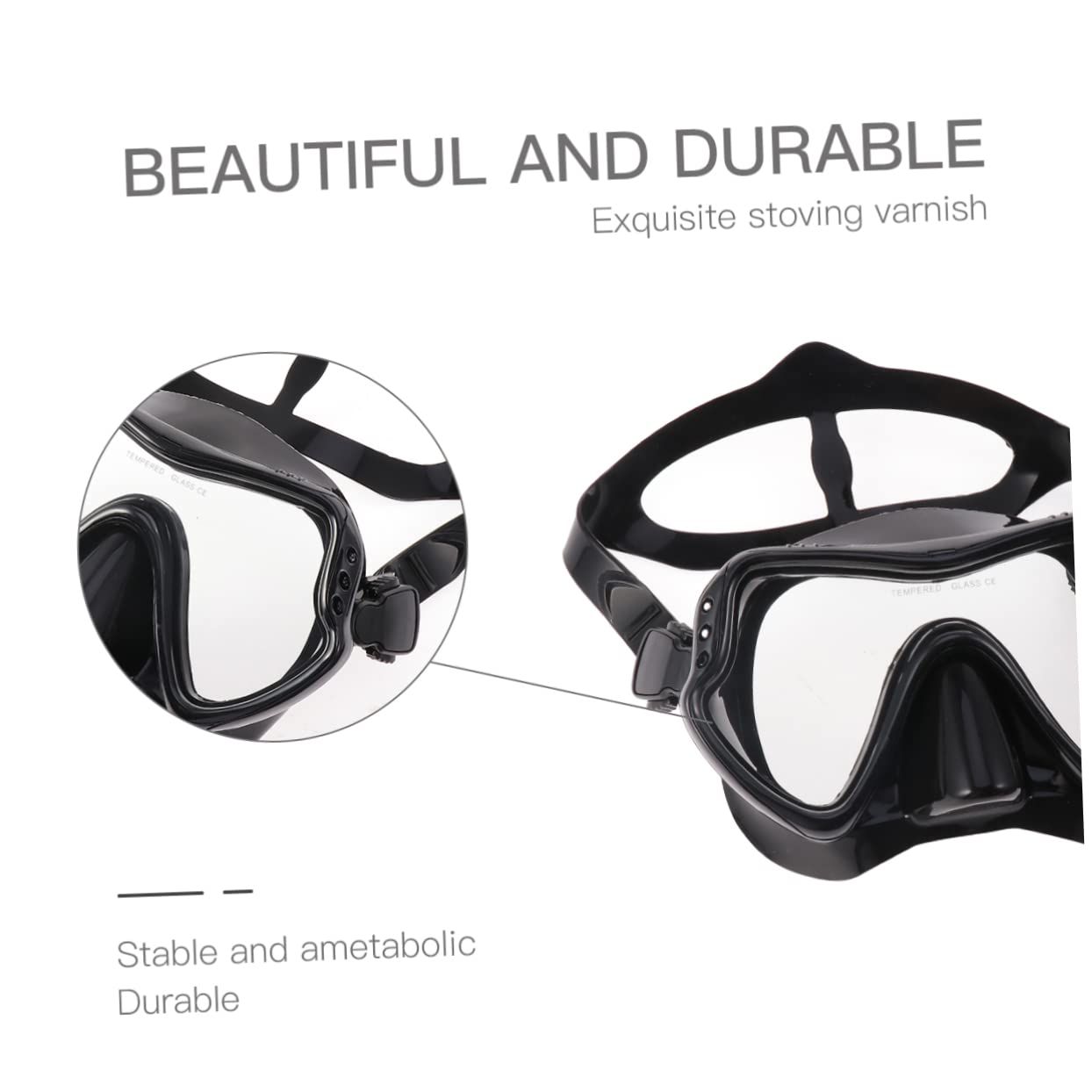 WOONEKY maschera subacquea e da uomo per uomo coperture per il viso da uomo abito da uomo snorkeling maschera subaquea maschere da snorkeling Black