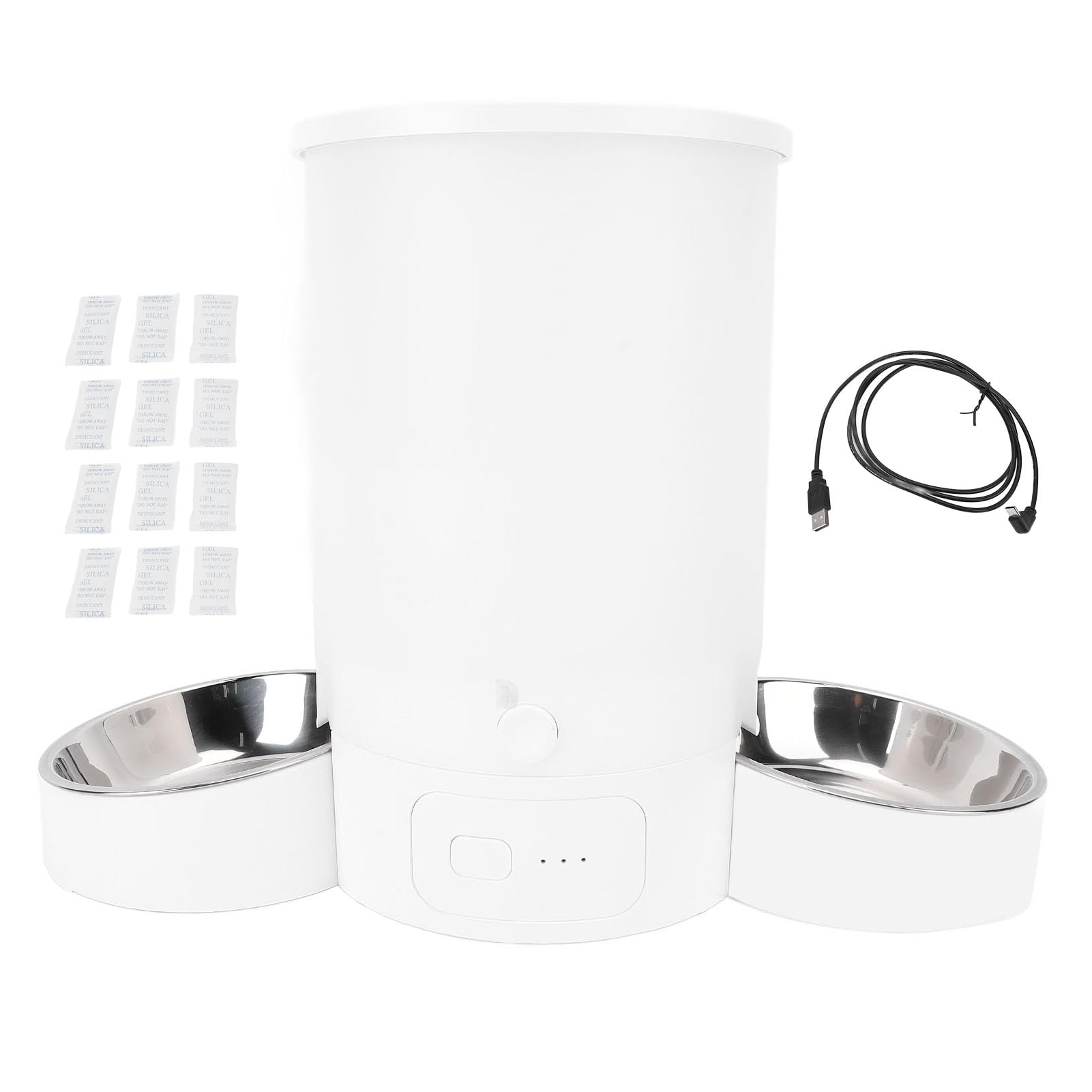 Ejoyous Comedero Automático WiFi para Mascotas, 3 litros, 2 Tazones, Control por Aplicación, Dispensador de Alimentos para Perros y Gatos