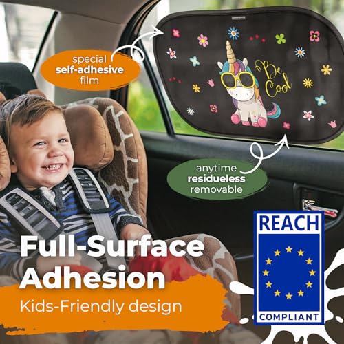 Image of CARAMAZ Car Window Shade for Baby with Certified UV-Protection 2 Pack - 20 inchx12 inch