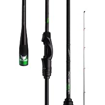 PURELURE Zero Ultralight Fishing Rod Solid Tip, 40 Ton Carbon Fiber Spinning & Casting Rod 2 or 5-Piece, Extra Fast/Fast Action, One-Piece Full Carbon Handle and Reel Seat, Fuji Alconite Guide