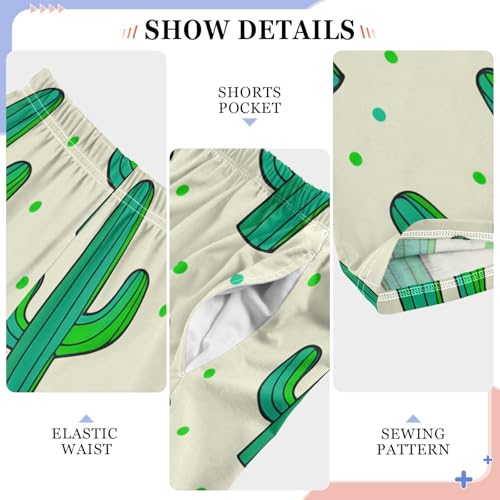 J JOYSAY Cactus Polka Dot Lightyellow Pajamas Pants Soft Long Pajama Bottoms Lounge Sleep Pants Size S-XL4