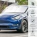 Windshield Sun Shade Custom Fit for 2017-2025 2026 Tesla Model Y Model 3 (Fit 2025 2026 Model Y Juniper/2024 Model 3 Highland) Accessories Foldable Front Window Sunshade Shield Blocker Keeps Car Cool