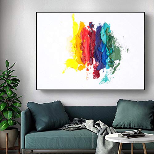 Amazon.co.jp: アートポスター抽象的なカラフルな絵の絵画インテリア