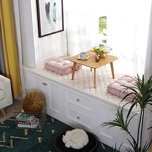 Wociud Square Thick Floor Seating Cushions,Solid Thick Tufted Cushion Meditation Pillow Square Floor Pillow Seating With Carrying Handle,Sofa Balcony Tatami Pad (Pink) #TOP1