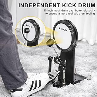 Vangoa Batterie Electronique, Electronic Drum avec 8 Pièces Mesh Kit, Baguettes, et Câble Audio Inclus, 367 Sons, 10… - Les Beatles, Paul McCartney, John Lennon, RIngo Starr, George Harrison Vangoa Batterie Electronique, Electronic Drum avec 8 Pièces Mesh Kit, Baguettes, et Câble Audio Inclus, 367 Sons, 10… – Image 3