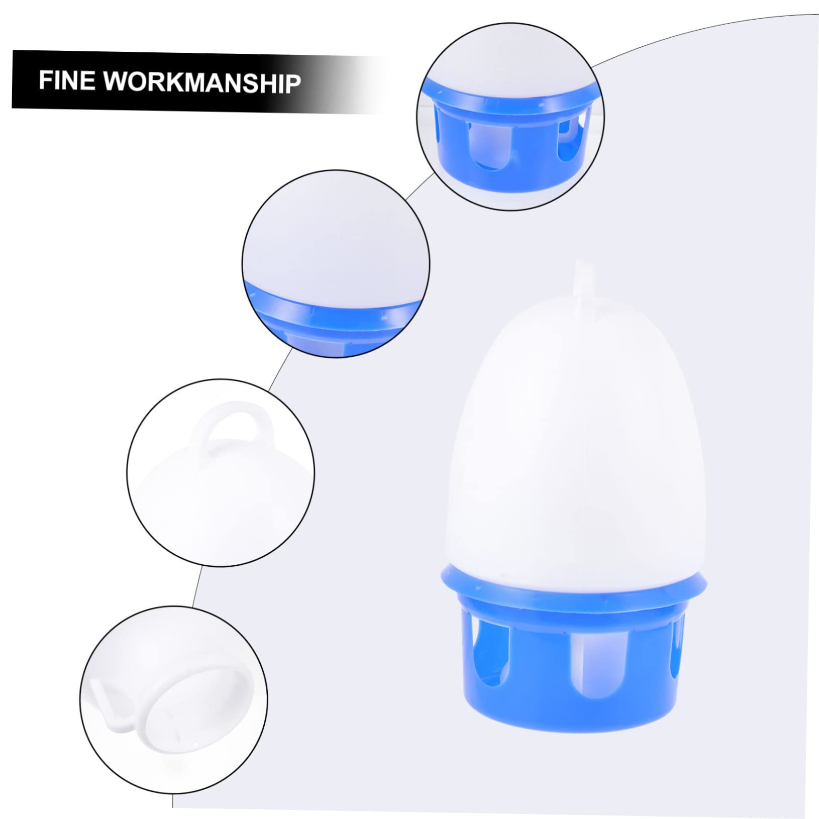 Pigeon Water Feeder Auto Drinking, 1 Pezzo, Pvc, Tondo | Blu, Rimovibile, Struttura Robusta, Facile da Pulire, per Parrocchetti e Uccelli, Uso Domestico