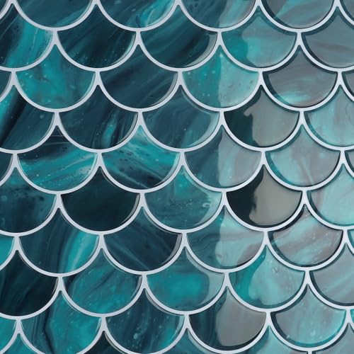 CRE8TIVE Green Fish Scale Peel and Stick