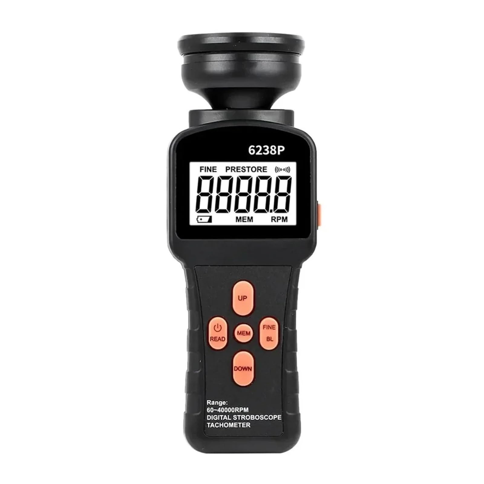 Cyfrowy obrotomierz stroboskopowy LCD bezdotykowy Flash fotoelektryczny miernik rewolucji 60-39999 obr./min Tester prędkościomierza Obserwacja w czasie rzeczywistym