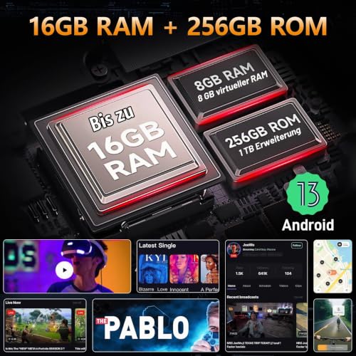 CUBOT Kingkong Power(2023) Smartphone Android 13, 16GB(8+8)/256GB, 10600mAh(33W), 6.5' FHD+ Outdoor...