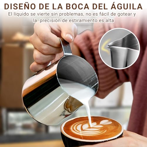 La Mejor Lista de Jarras para vaporizar leche que Puedes Comprar On-line. 6 Jarras para vaporizar leche marca SYNMORE (3)