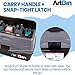 ArtBin 3-Tray Art Supply Box Versatile Organizer for Brushes, Paints, Stamps, and More - Durable Hard Plastic, Secure Closure, Portable with Top Trays and Dividers