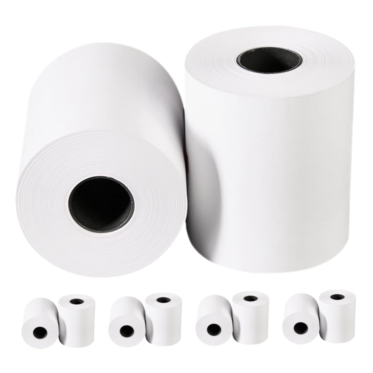 Veemoon 10 Papel Térmico Sin para Impresoras de Recibo para Caja Registradora Compatible con Impresoras Térmicas y