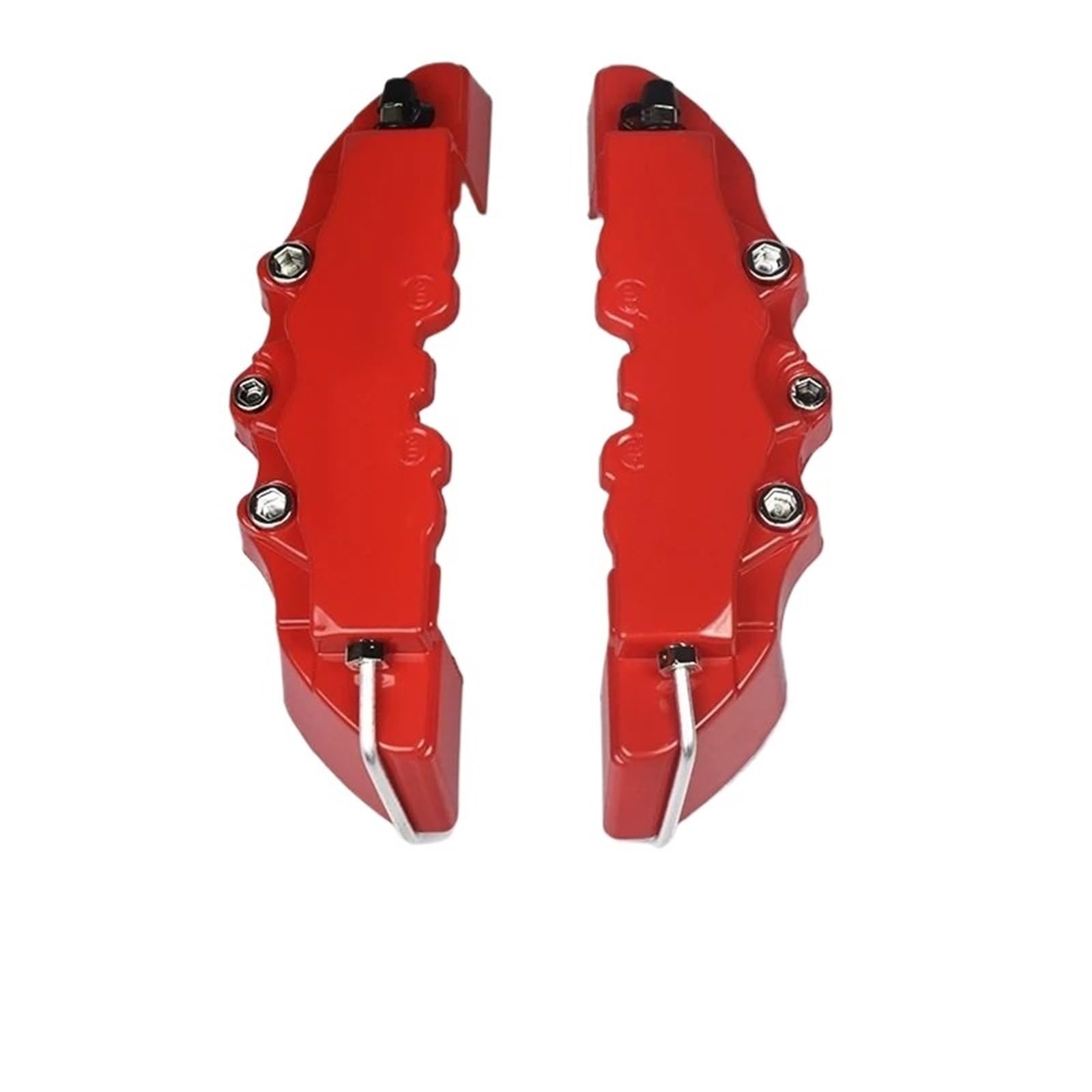 Copertura per Pinza Freno Auto Adatti per Audi, per Mercedes-Benz, per Volkswagen confezioni da 4 o 2 pezzi di copri pinze freno e dischi in ABS 3D Copri pinza(2Pcs Red S Size)