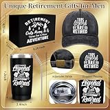SIXVALA 10 Pcs Retirement Gifts for Men 2026, This Legend Has Retired, Happy Retirement Gifts for Dad, Grandpa, Coworker, Teachers, Boss, Friends, Retirees, 20 Oz Tumbler Best Retirement Gifts Basket