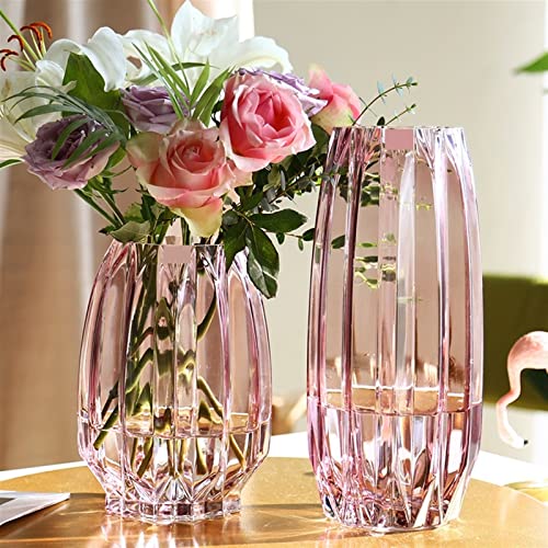 Vase en verre transparent de style unique et minimaliste pour lys