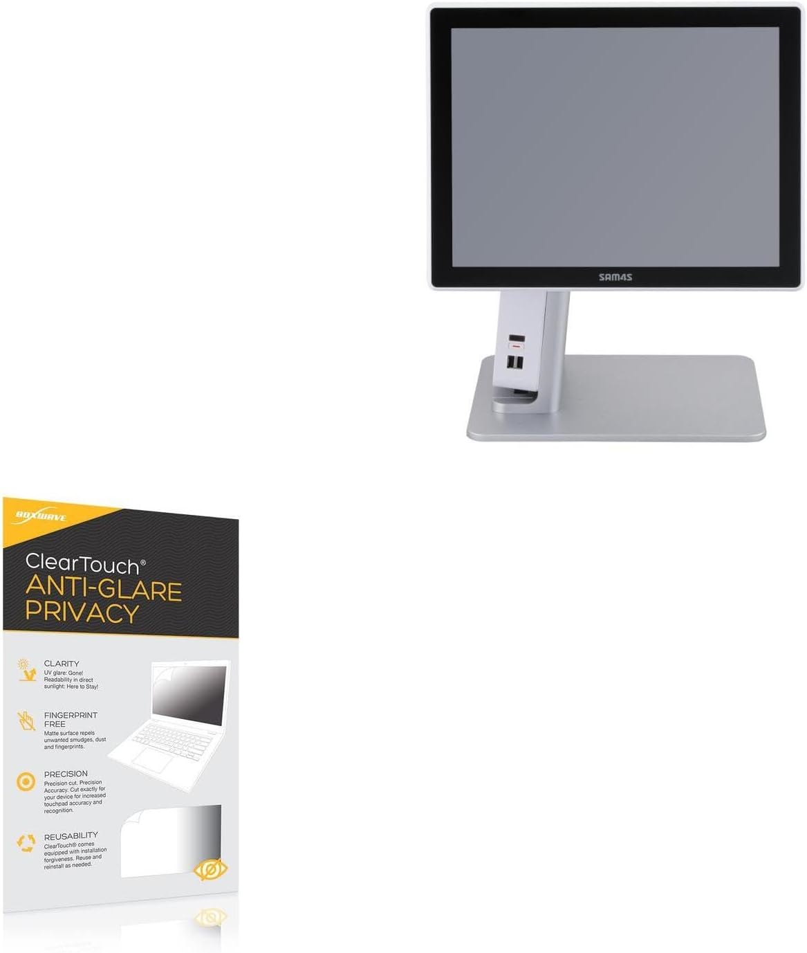 BoxWave Screen Protector Compatible With Sam4s Forza 22x Terminal (18.5 in) - ClearTouch Anti-Glare Privacy (2-Pack), Privacy Screen Protector Flexible Film Anti-Glare