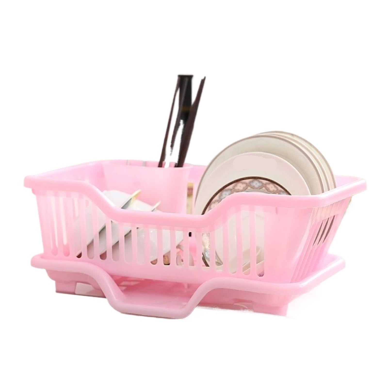Home Countertop Dish Drying Rack Multi-Functional Utensil Organizer With