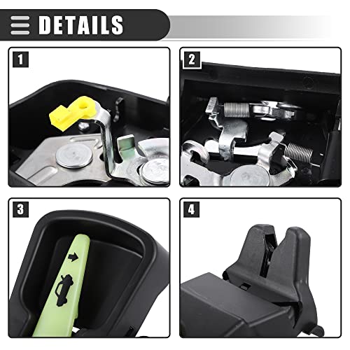 Image of Motoforti Tailgate Trunk Latch Lock Actuator Motor, Rear Door Luggage Lock, for Toyota Corolla 2003-2008, ABS, 64610-02071, Black Green