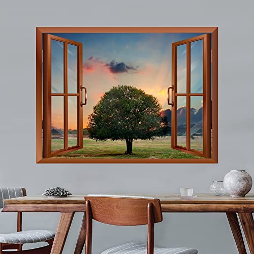 wall26 Tree in Sunset Removable Wall Sticker/Wall Mural - 24"x32"