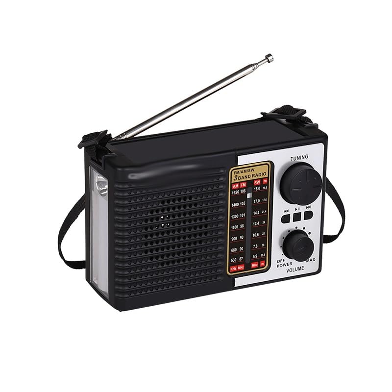 Radio portátil banda completa con linterna y reproductor miniatura 1