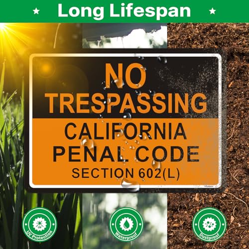 Panneau de signalisation No Trespassing étanche avec impression UV - 3