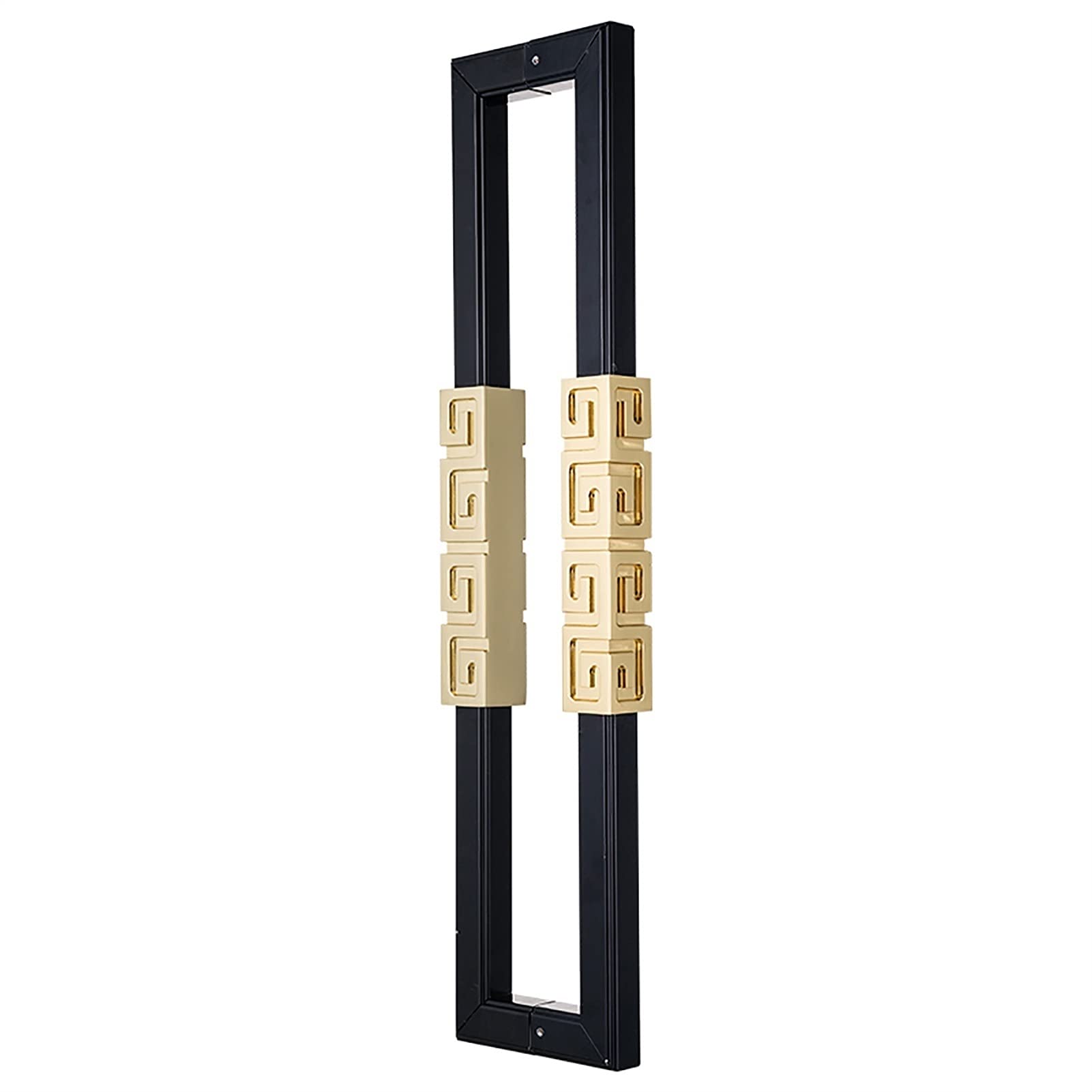 HYLYGFH Large Double-Sided Pull Push Shower & Kitchen Door Handle, Premium Glass & Wood Entry Door Pulls, Durable Bar Handle with Fittings for Internal/External Use