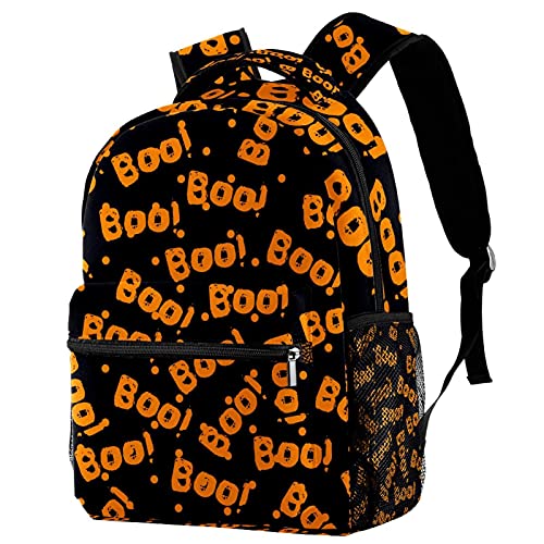 Sac à dos de voyage enfant avec porte-bouteille orange pour école et vacances