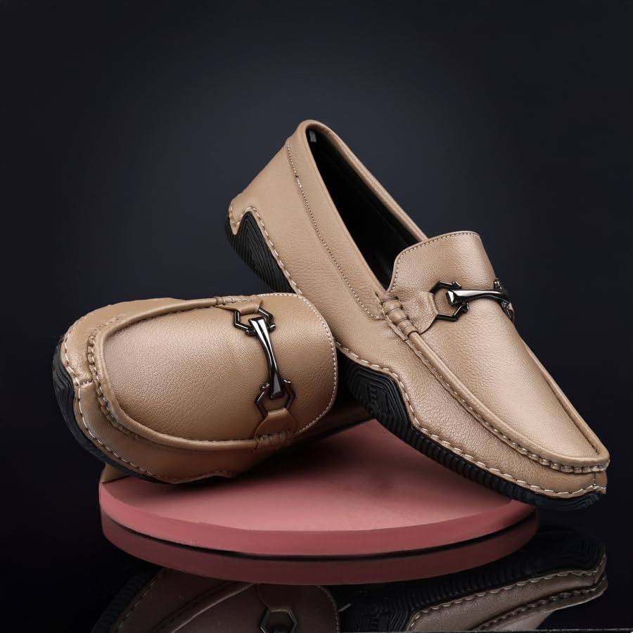 Image of WUGATTI Men's Suede Office Wear, Trendy & Lightweight Slip-On Loafers