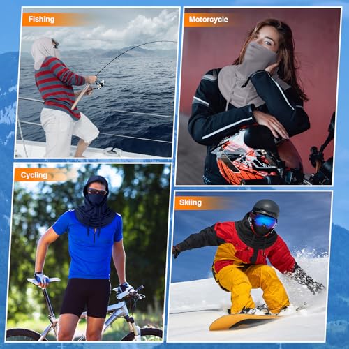 Image of Funtery Summer Cooling Balaclava Mask, UV Protection Hood Mask Breathable Cycling Face Cover Full Head Scarf for Men Women