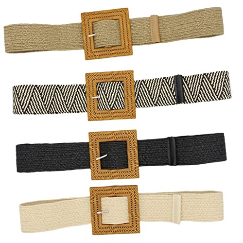 1pc Women's Belt Waist Belts for Women for Dresses Black Sash Elastic Belt for Women Retro Waist Belt