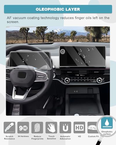 Image of CDEFG 2Pcs Tempered Glass for 2024 2025 2026 Acura ZDX Screen Protector, for 2024 2025 2026 Honda Prologue (11.3 inch Navi & 11 inch Dash) Accessories Screen Cover, HD 9H Hardness