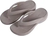 CORFLY Chinelo de Dedo Feminino EVA Premium Nuvem Macio Ortopédico com Salto Anabela Conforto e Estilo