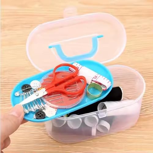 Kit Completo Maleta de Costura Compacto e Organizado - 4 Botoes -10 Alfinetes de segurança -1 dedal