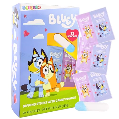 Bluey Dipping Sticks with Candy Powder Classroom Exchange Kit, Individual Packets for Party Favors, 22 Pouches - image 5