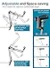 InnoGear Mic Stand for Blue Yeti, Heavy Duty Microphone Stand with Microphone Windscreen and Dual Layered Mic Pop Filter Suspension Boom Scissor Arm Stands for Blue Spark and Other Mics, Medium