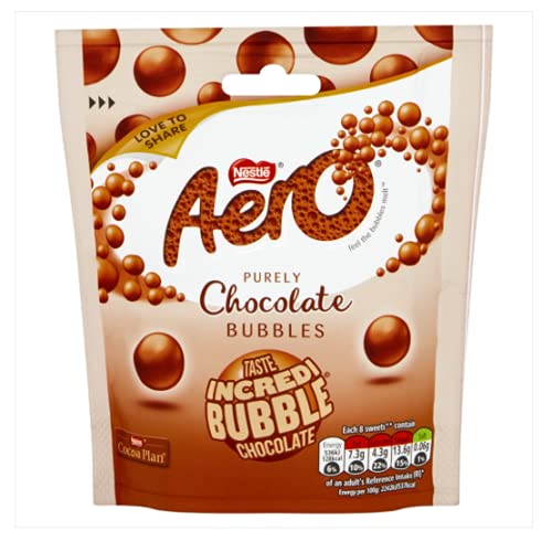 Nestles Aero Bubbles Milk Chocolate Pouch 102g x4 - UK Chocolate Candy.