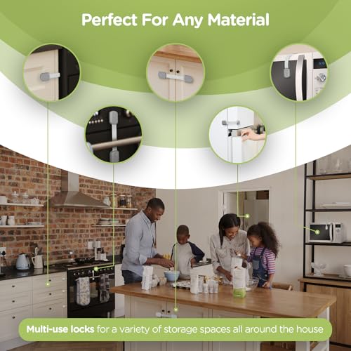 image for Baby Proofing Child Safety Locks (2 Pack) by Skyla Homes - The Safest,